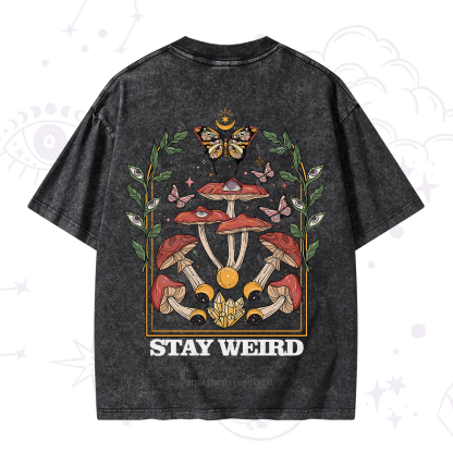Purplehecate Stay Weird Washed T-Shirt