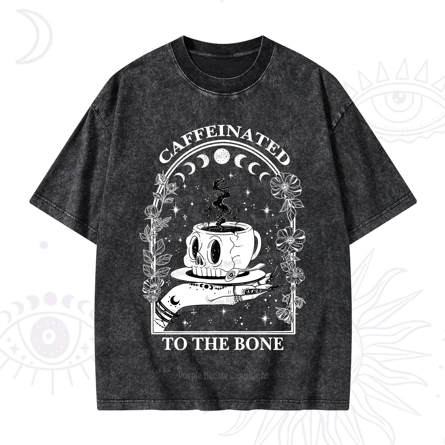 Purplehecate Caffeinated To The Bone Washed T-Shirt