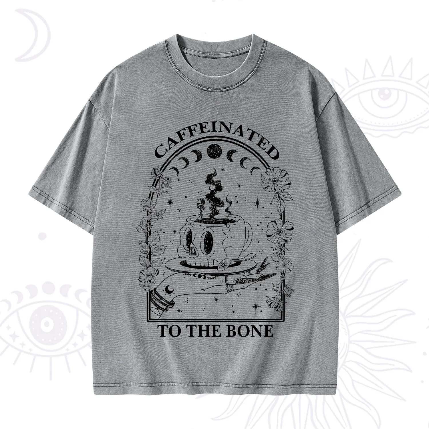 Purplehecate Caffeinated To The Bone Washed T-Shirt