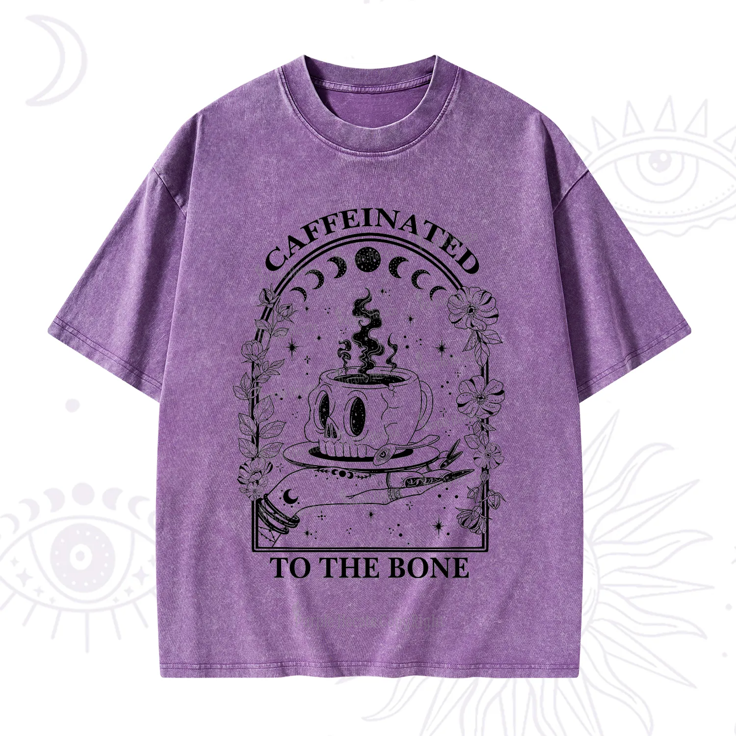 Purplehecate Caffeinated To The Bone Washed T-Shirt