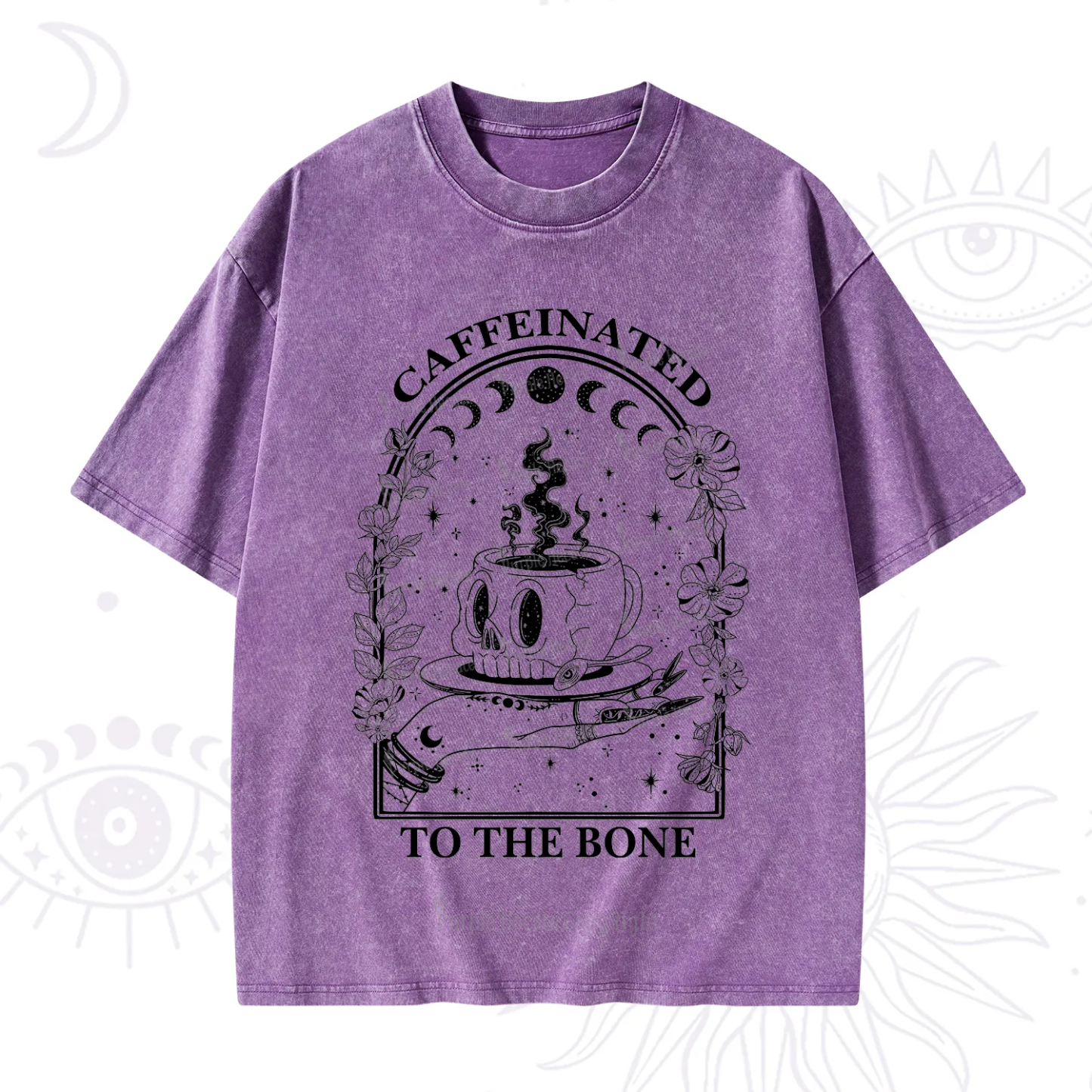 Purplehecate Caffeinated To The Bone Washed T-Shirt