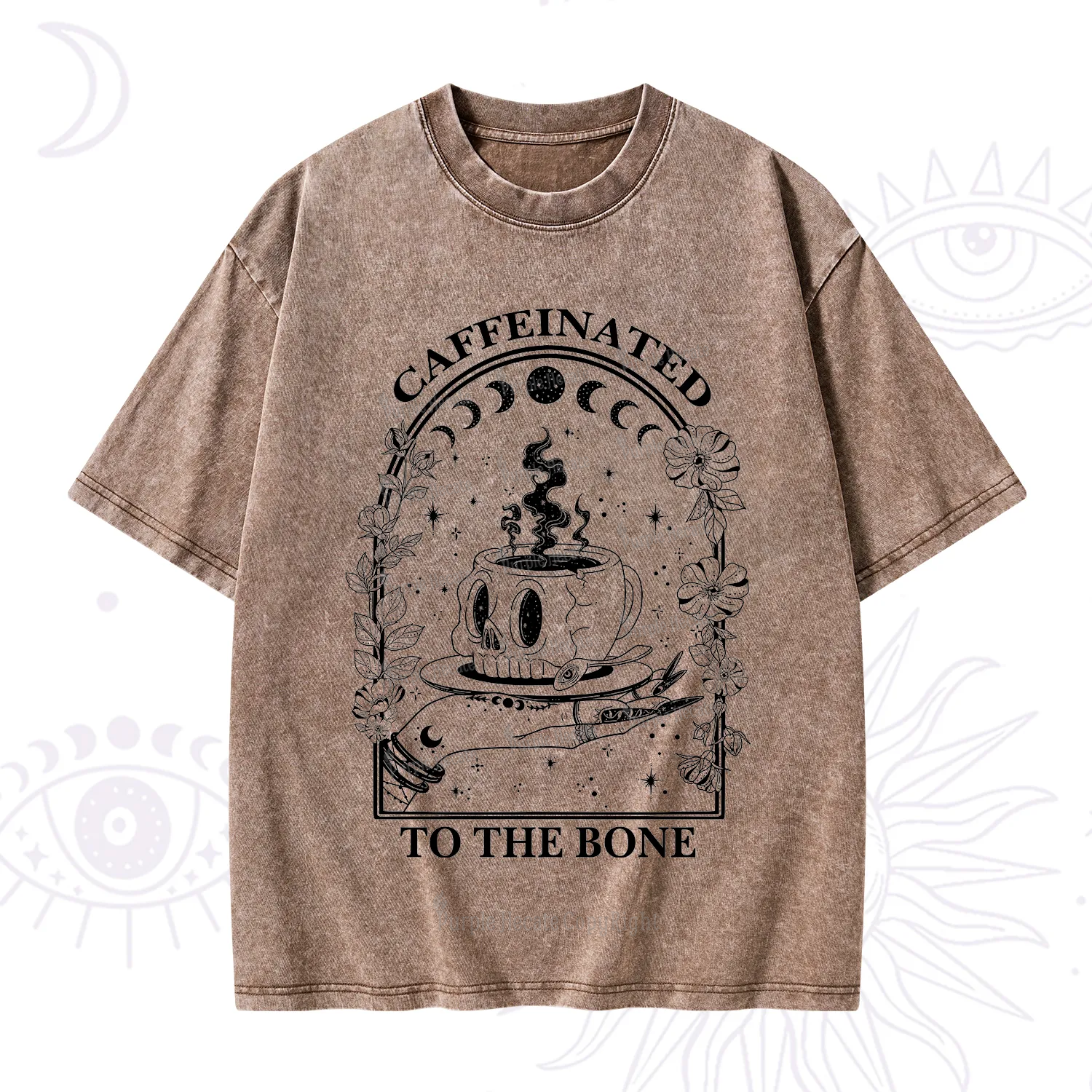 Purplehecate Caffeinated To The Bone Washed T-Shirt