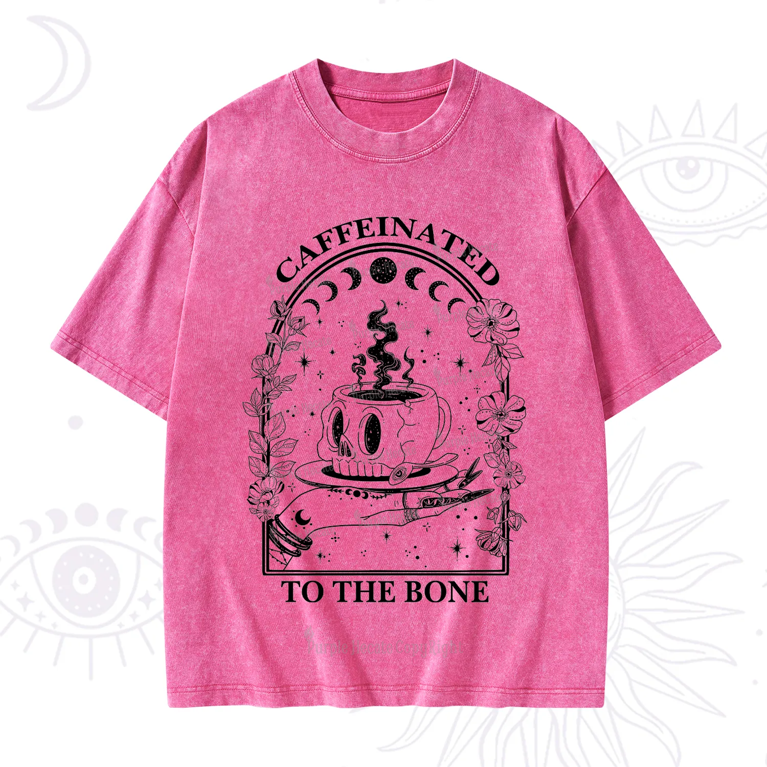 Purplehecate Caffeinated To The Bone Washed T-Shirt