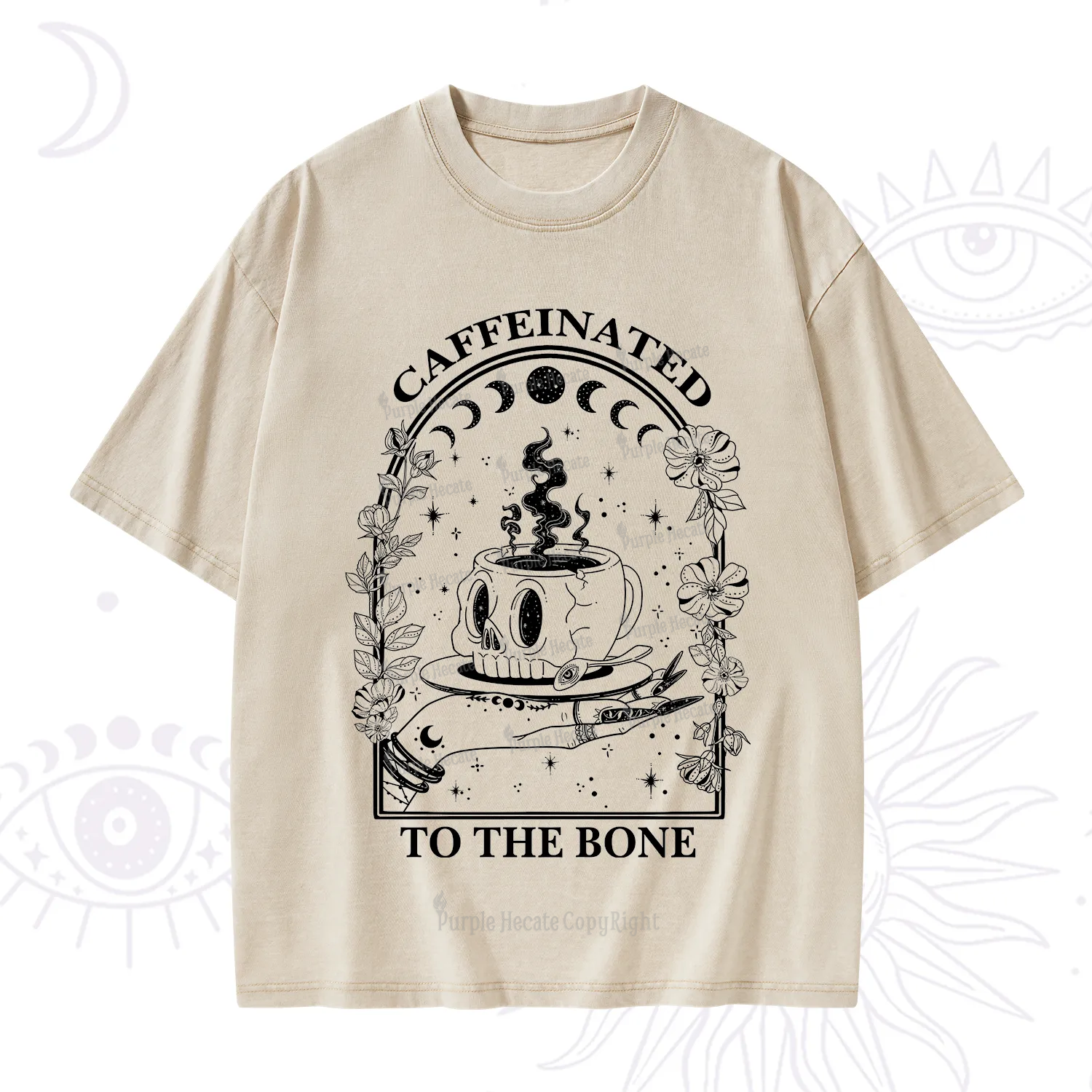 Purplehecate Caffeinated To The Bone Washed T-Shirt