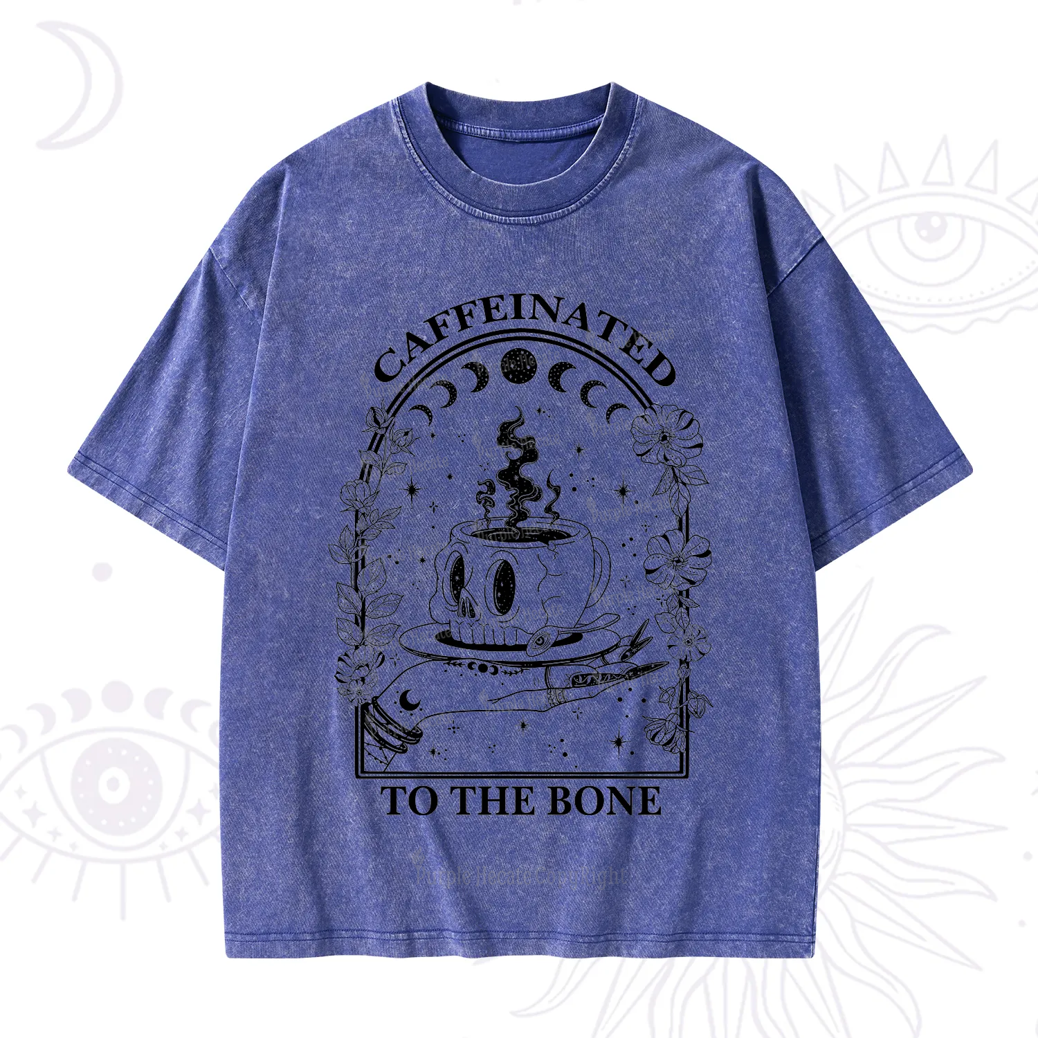 Purplehecate Caffeinated To The Bone Washed T-Shirt