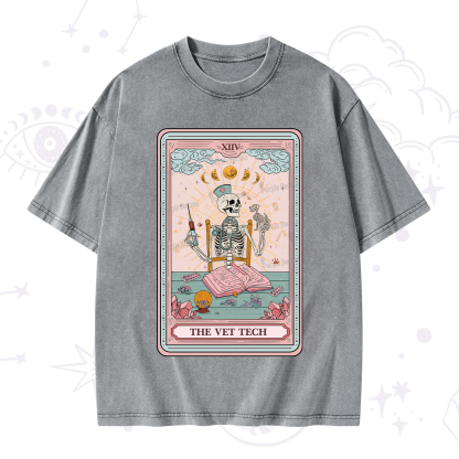 Purplehecate The Vet Tech Tarot Card Washed T-Shirt