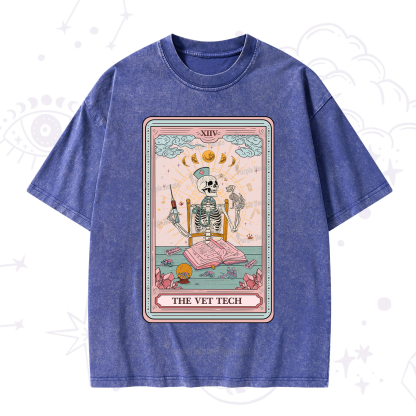 Purplehecate The Vet Tech Tarot Card Washed T-Shirt