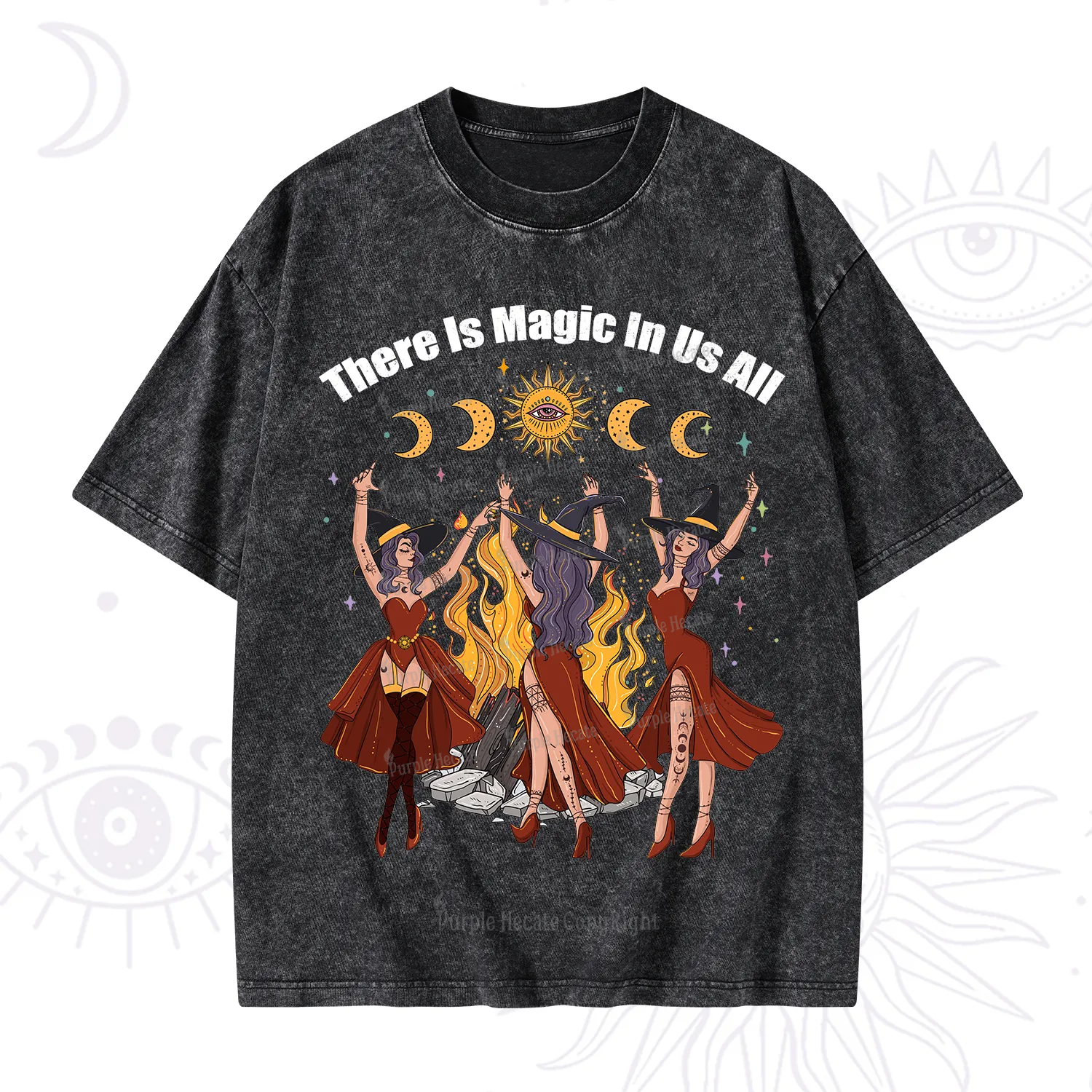 Purplehecate There Is Magic In Us All Washed T-Shirt