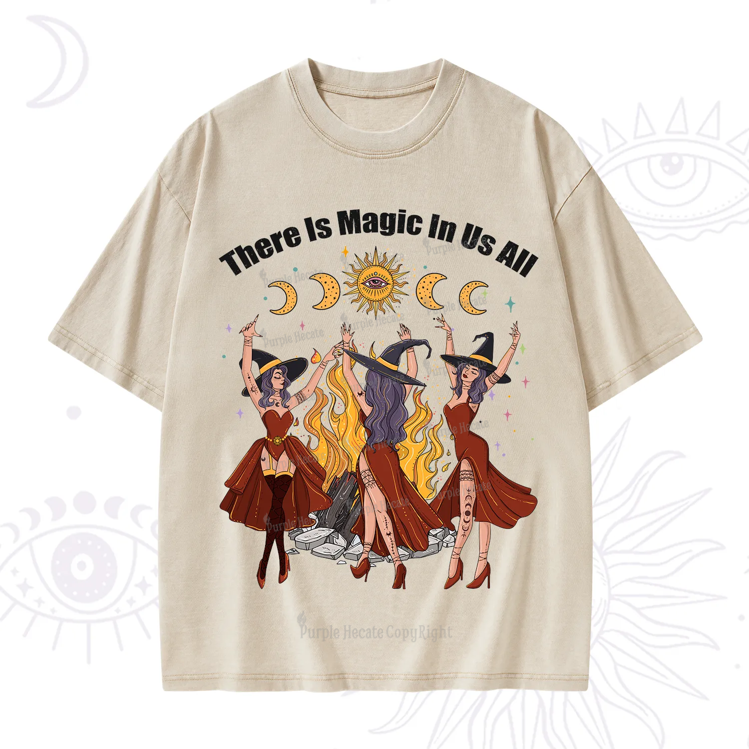 Purplehecate There Is Magic In Us All Washed T-Shirt