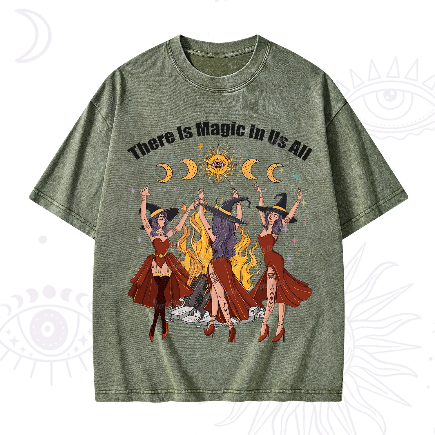 Purplehecate There Is Magic In Us All Washed T-Shirt