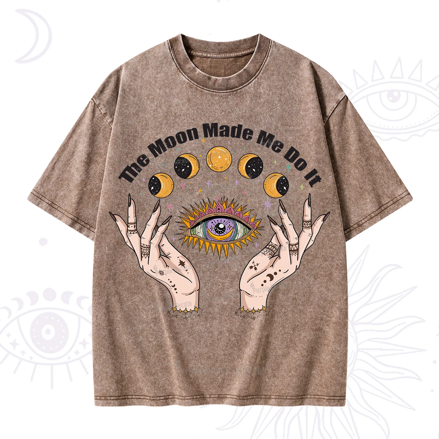 Purplehecate The Moon Made Me Do It Washed T-Shirt