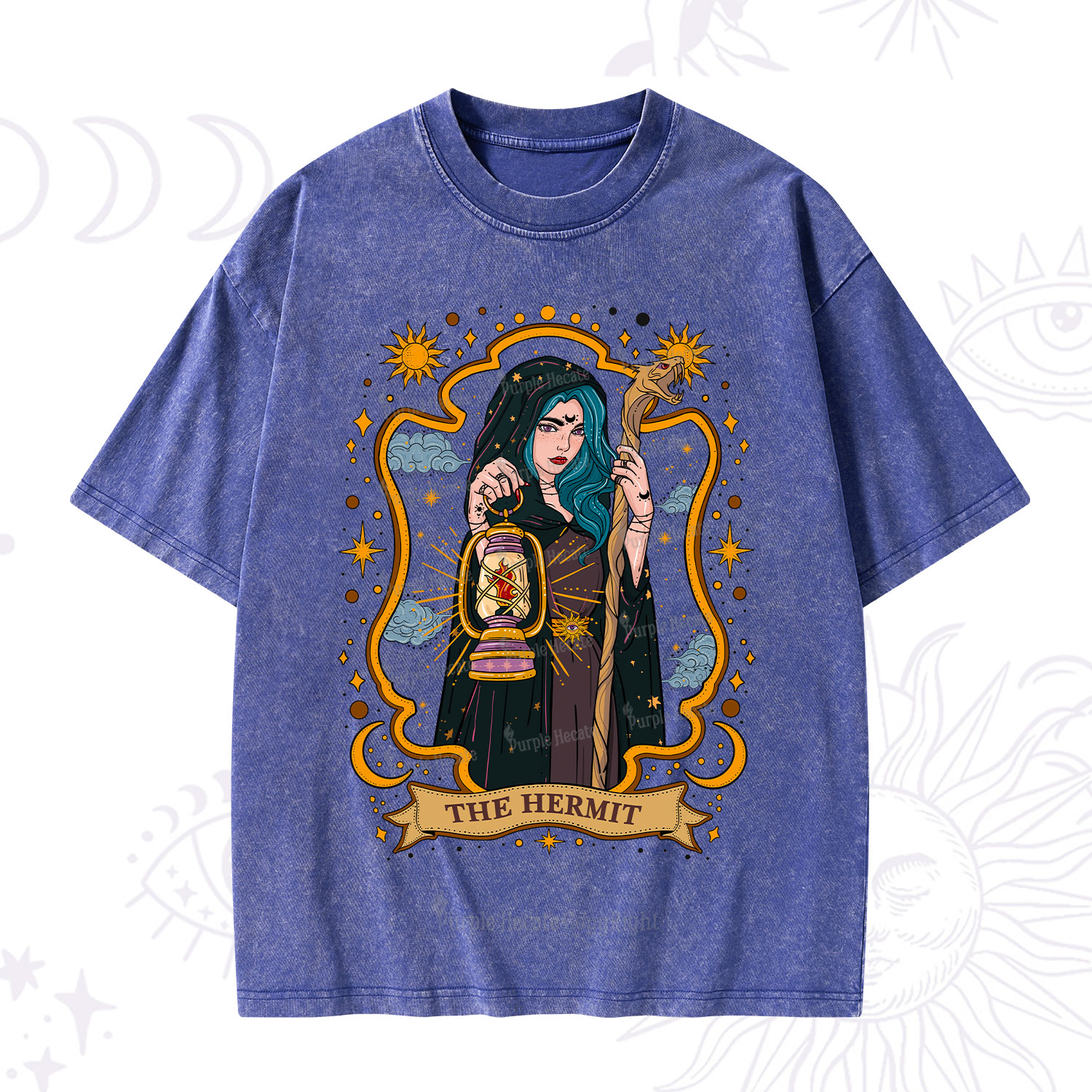 Purplehecate The Hermit Goddess Washed T-Shirt