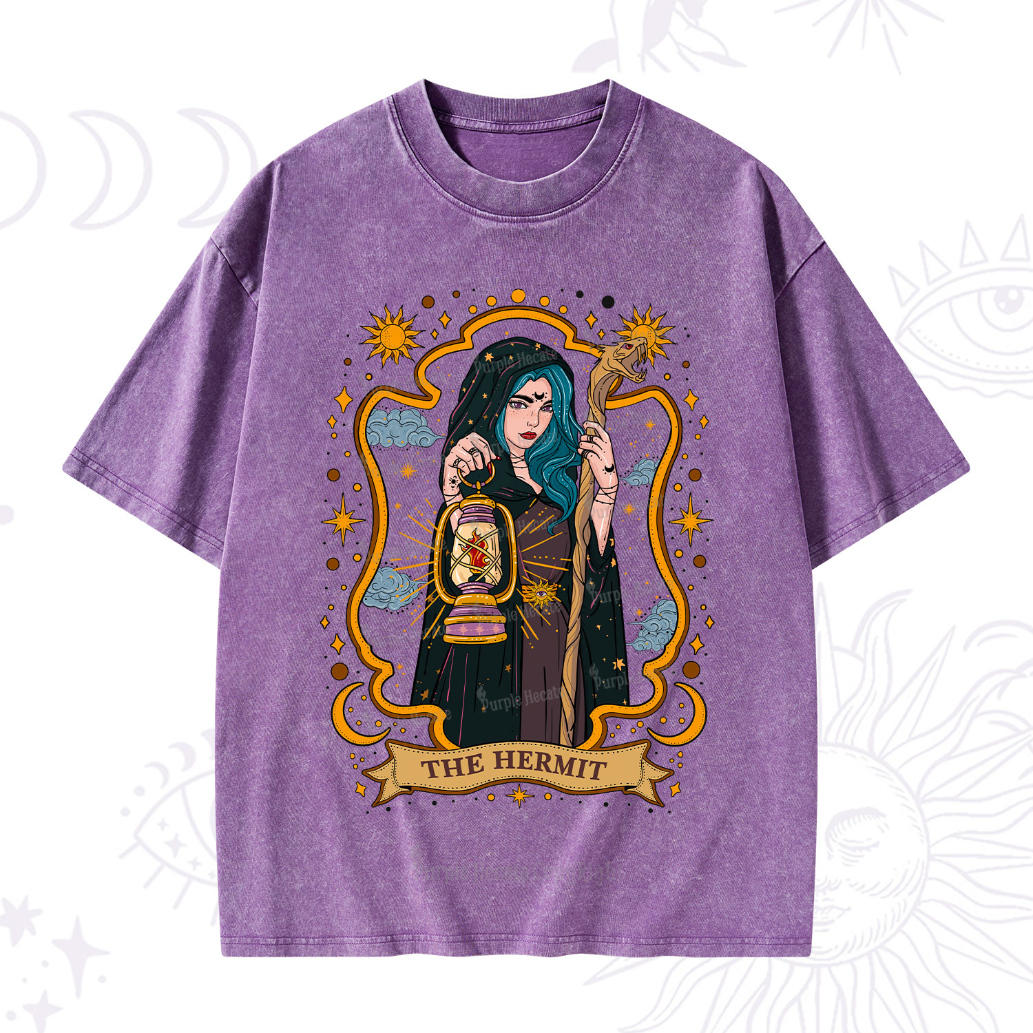 Purplehecate The Hermit Goddess Washed T-Shirt