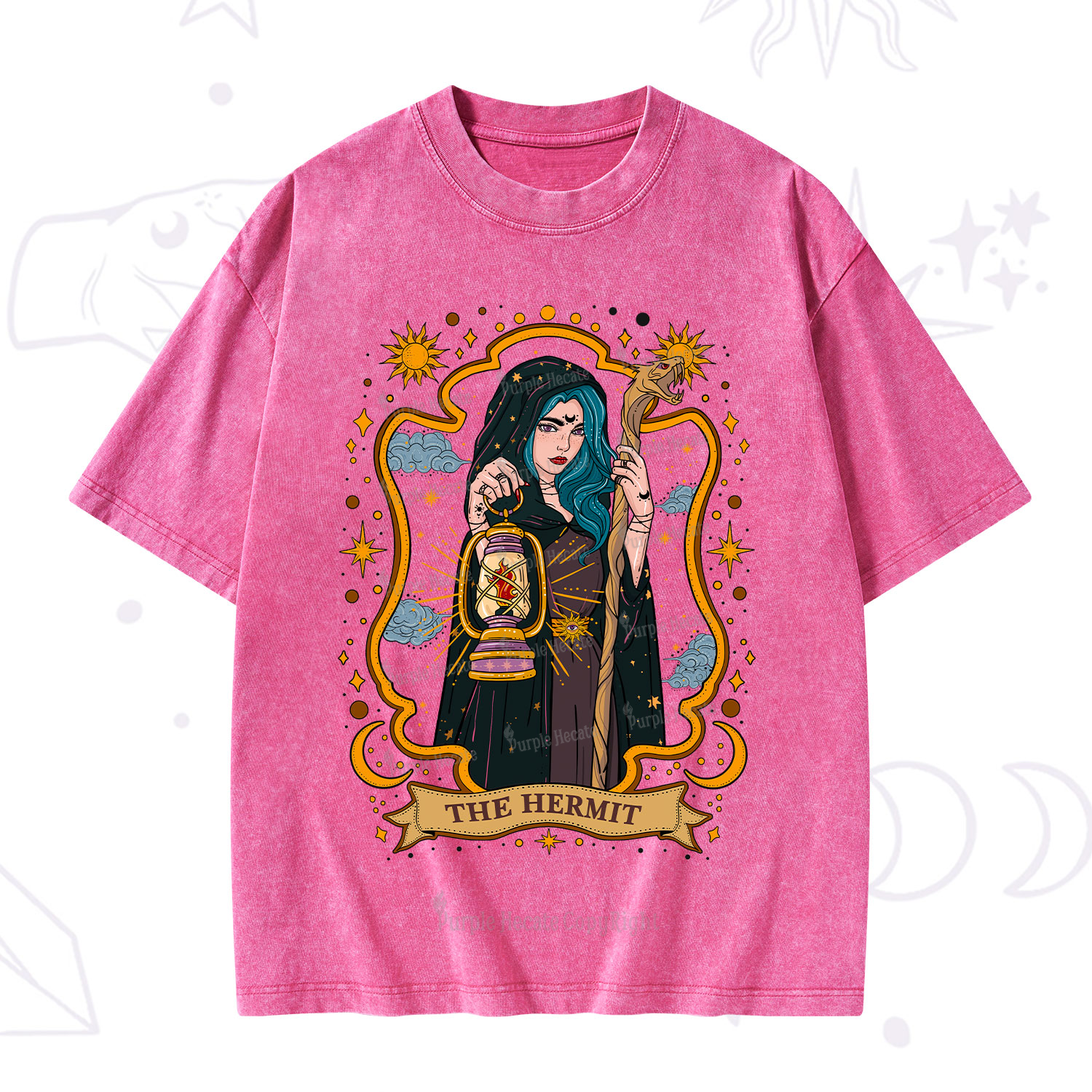 Purplehecate The Hermit Goddess Washed T-Shirt