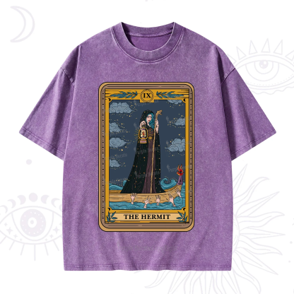 Purplehecate The Hermit Goddess Tarot Washed T-Shirt