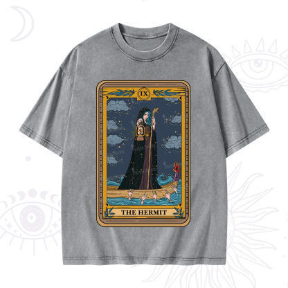 Purplehecate The Hermit Goddess Tarot Washed T-Shirt