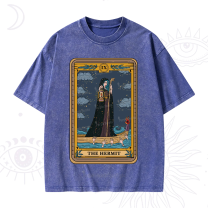Purplehecate The Hermit Goddess Tarot Washed T-Shirt