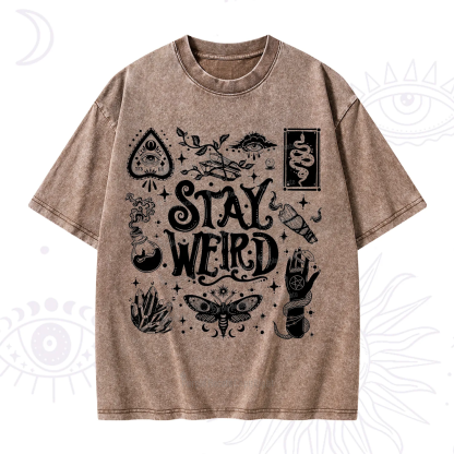 Purplehecate Stay Weird and Witchy Washed T-Shirt