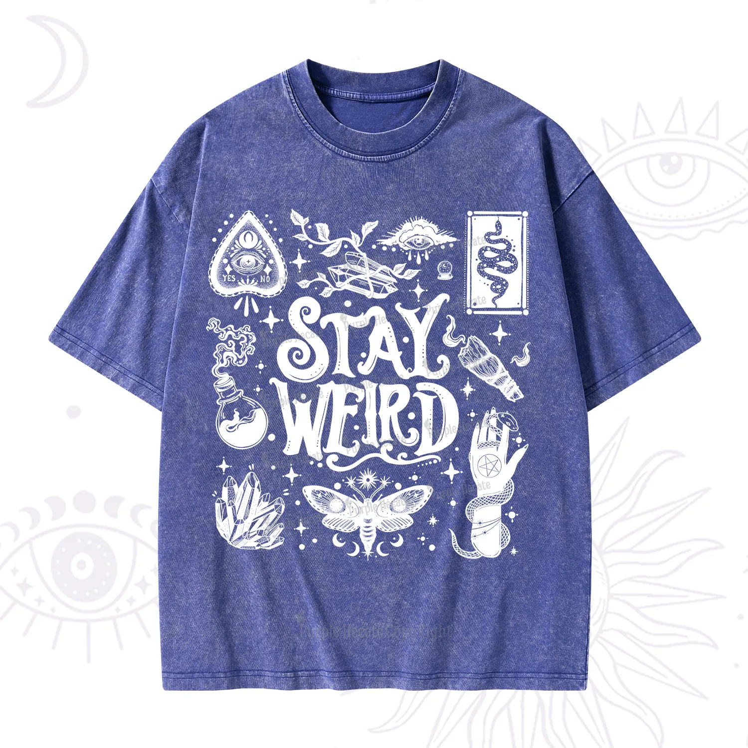 Purplehecate Stay Weird and Witchy Washed T-Shirt