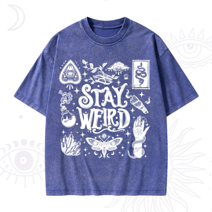 Purplehecate Stay Weird and Witchy Washed T-Shirt