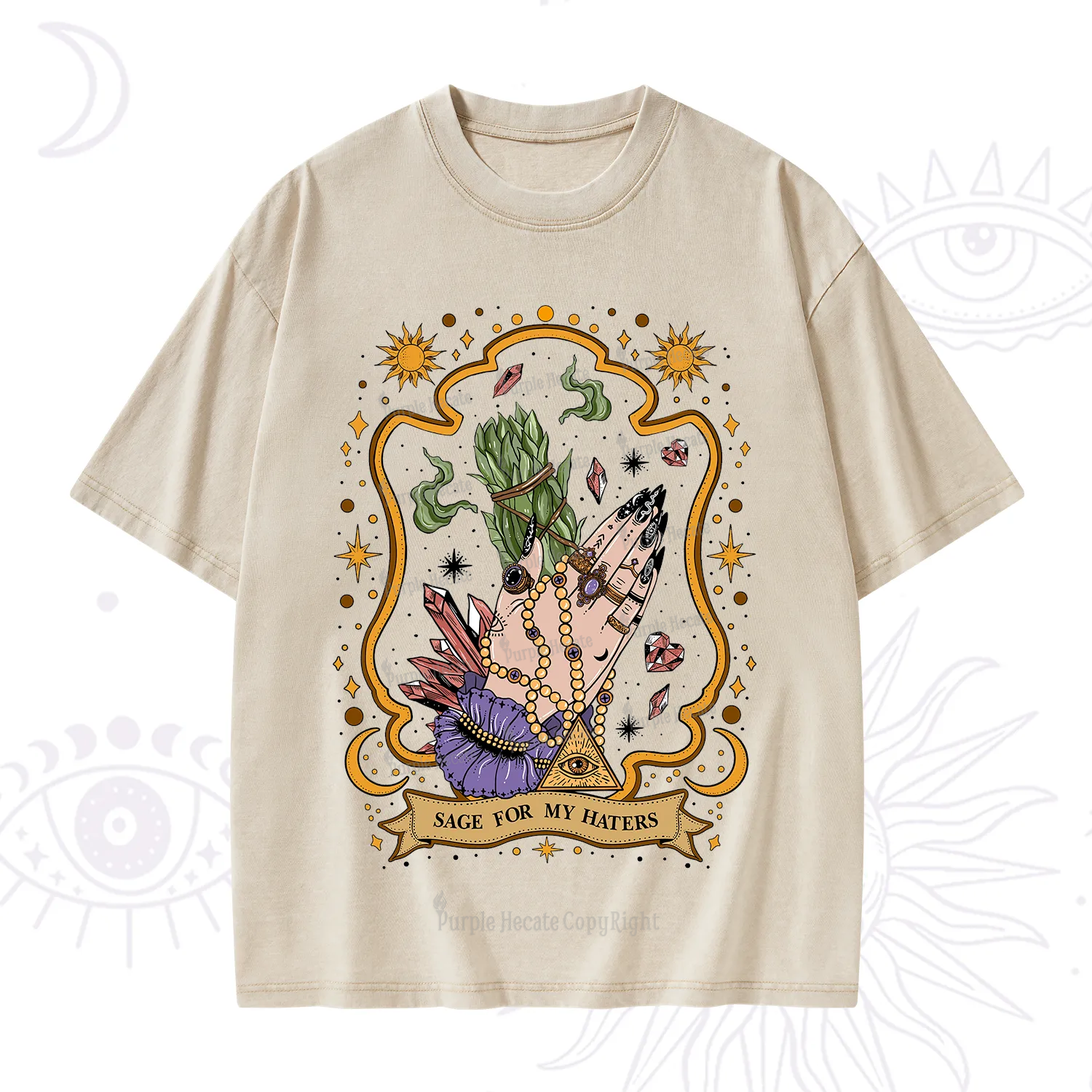 Purplehecate Sage For My Haters Washed T-Shirt