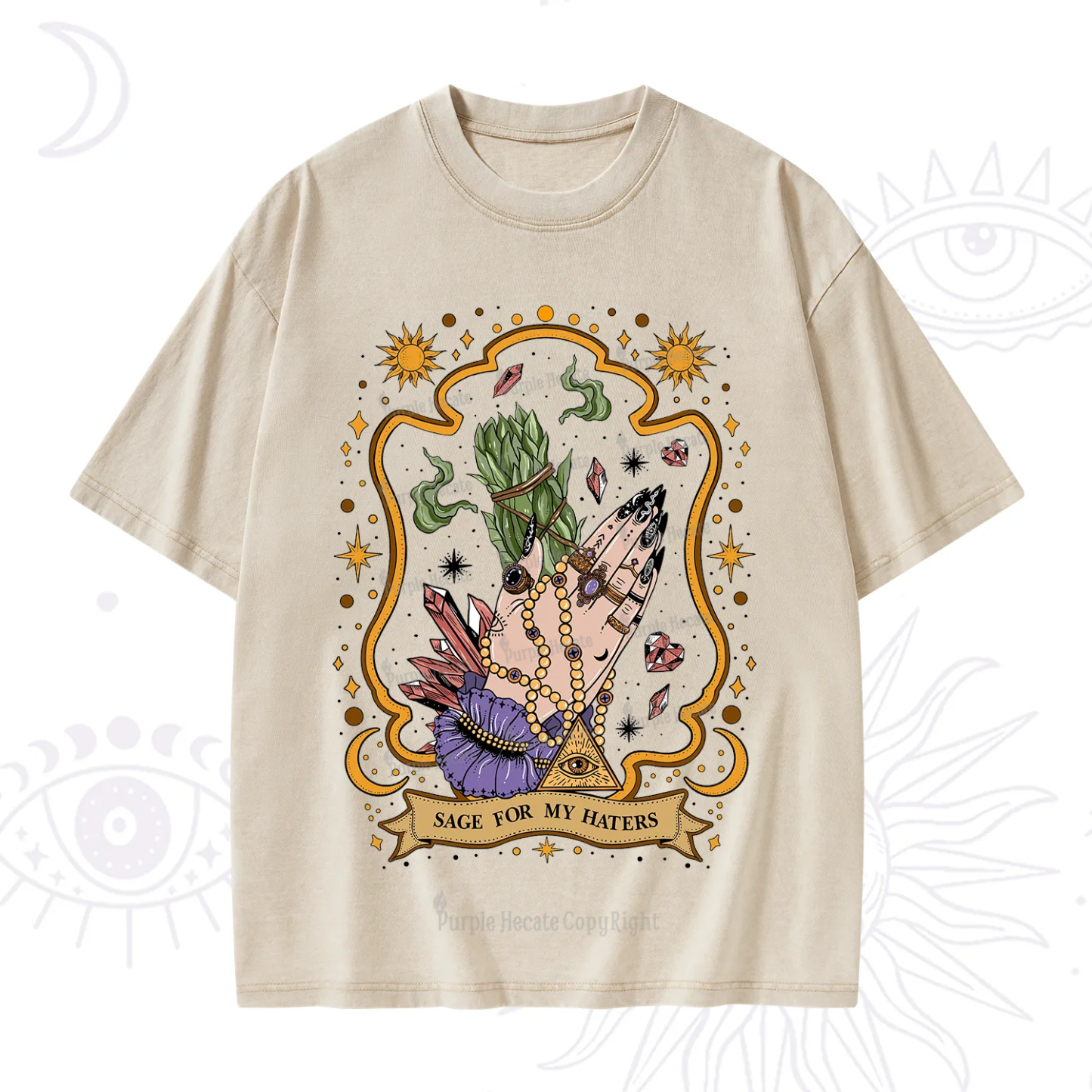Purplehecate Sage For My Haters Washed T-Shirt
