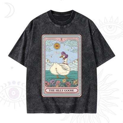 Purplehecate The Silly Goose Tarot Washed T-Shirt