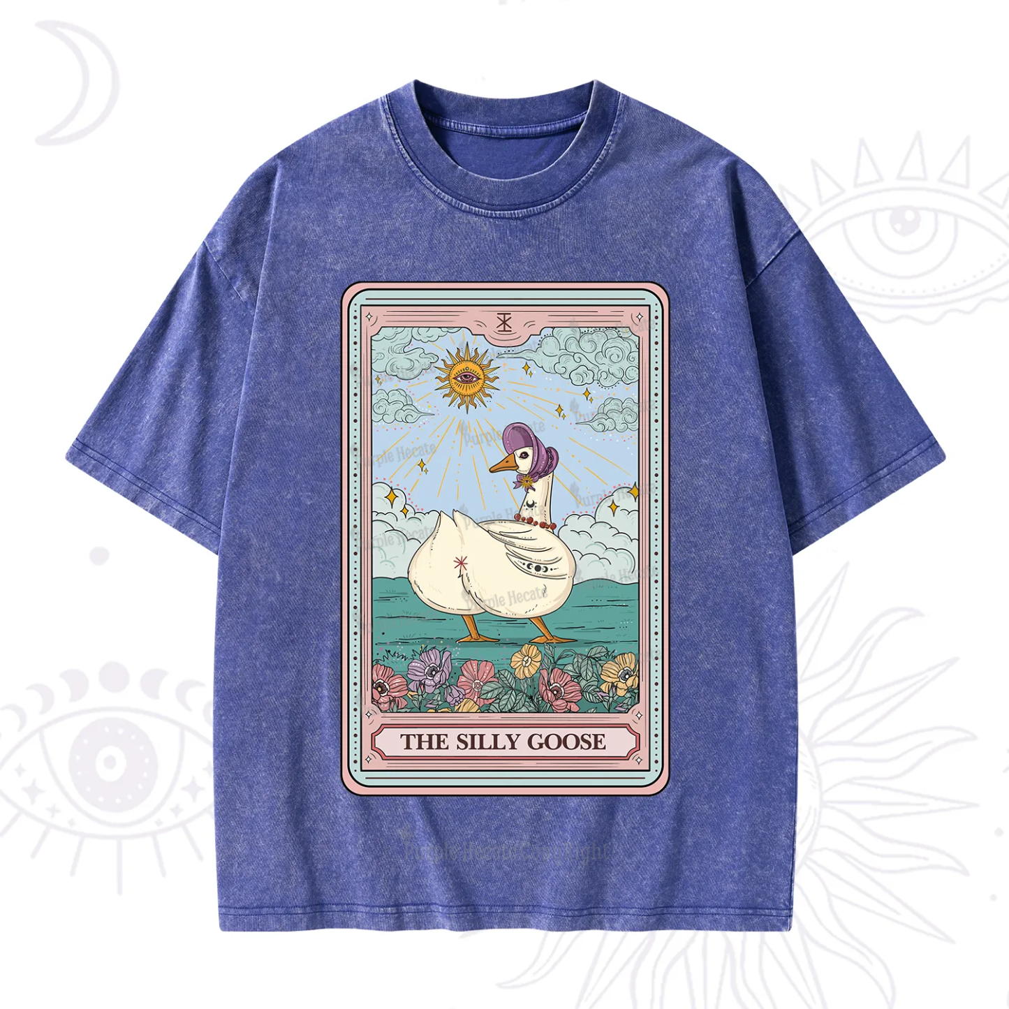 Purplehecate The Silly Goose Tarot Washed T-Shirt