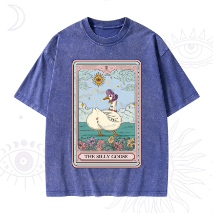 Purplehecate The Silly Goose Tarot Washed T-Shirt