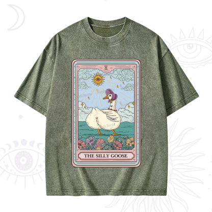 Purplehecate The Silly Goose Tarot Washed T-Shirt