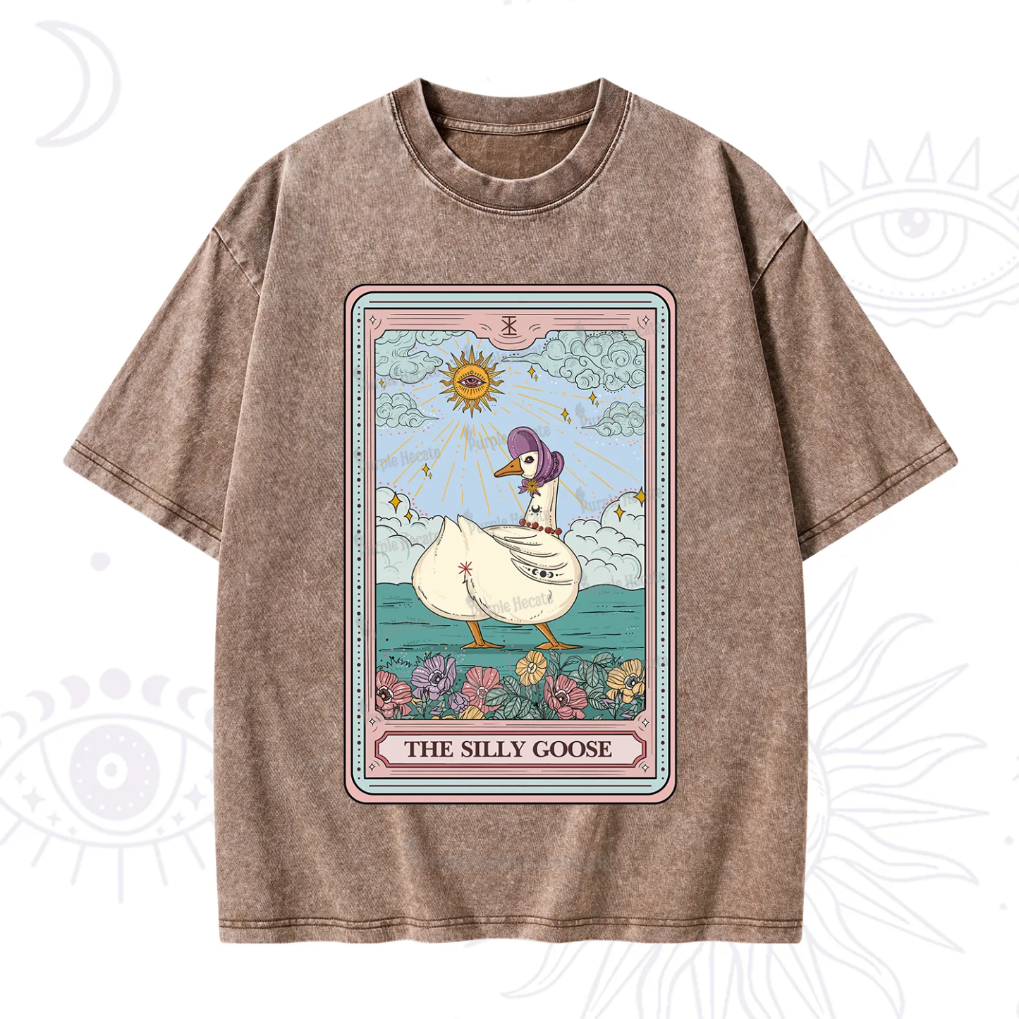 Purplehecate The Silly Goose Tarot Washed T-Shirt