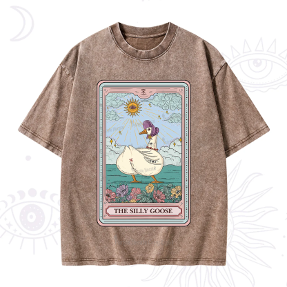 Purplehecate The Silly Goose Tarot Washed T-Shirt