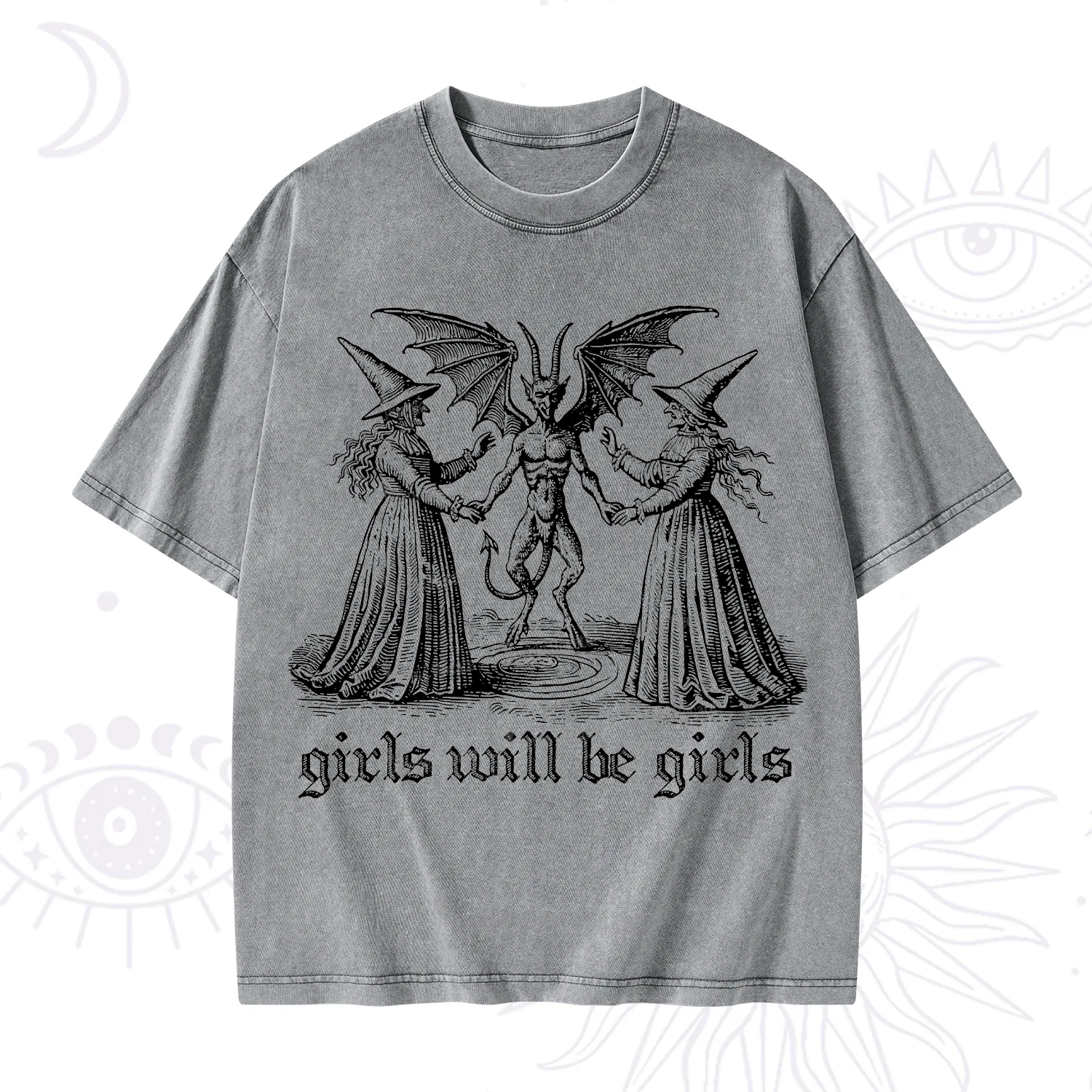 Purplehecate Witch Girls Will Be Girls Washed T-Shirt