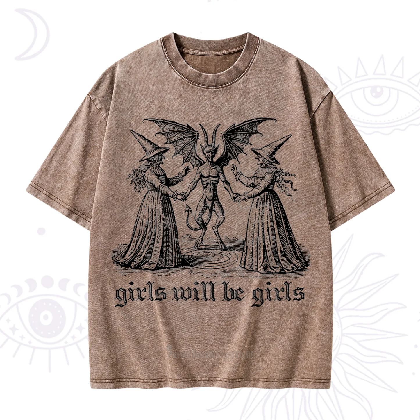 Purplehecate Witch Girls Will Be Girls Washed T-Shirt