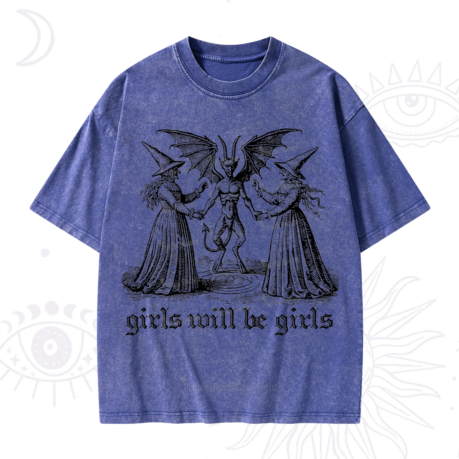 Purplehecate Witch Girls Will Be Girls Washed T-Shirt