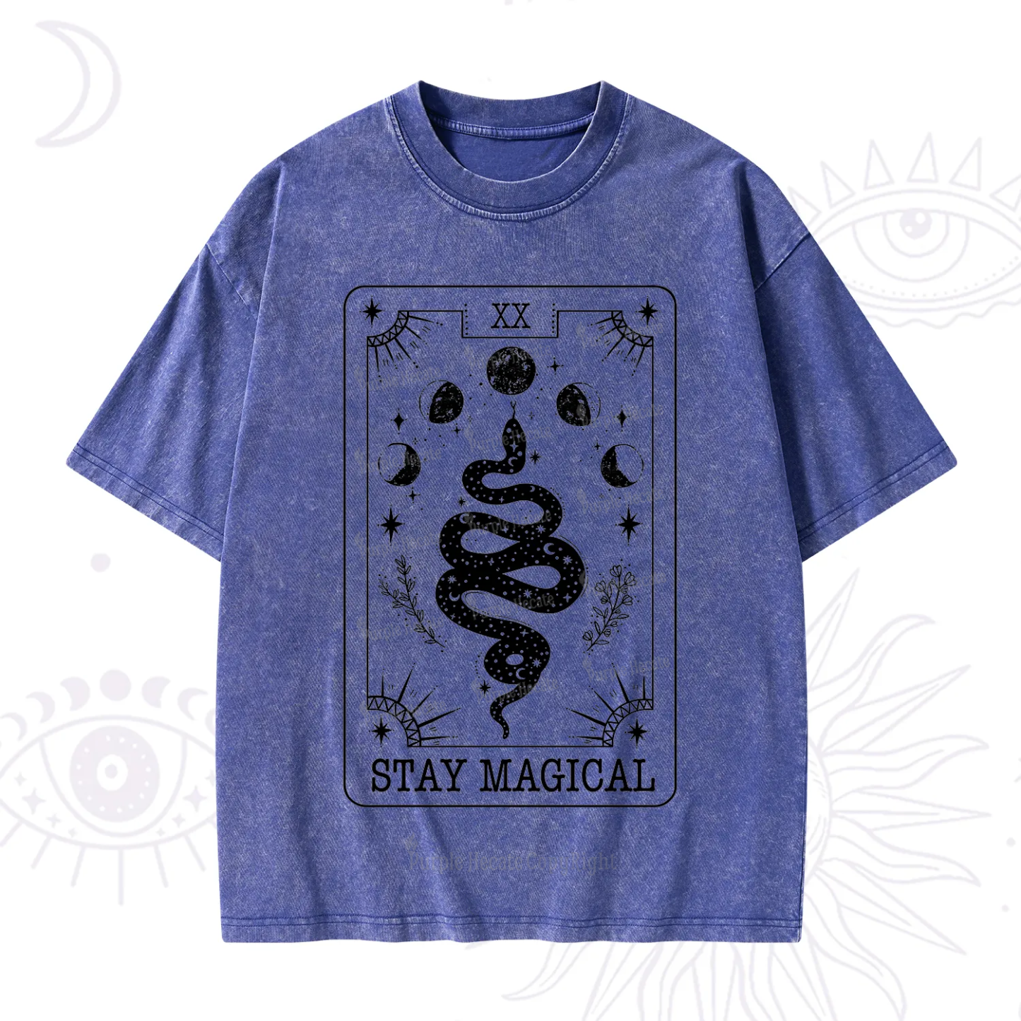 Purplehecate The Stay Magical Tarot Washed T-Shirt