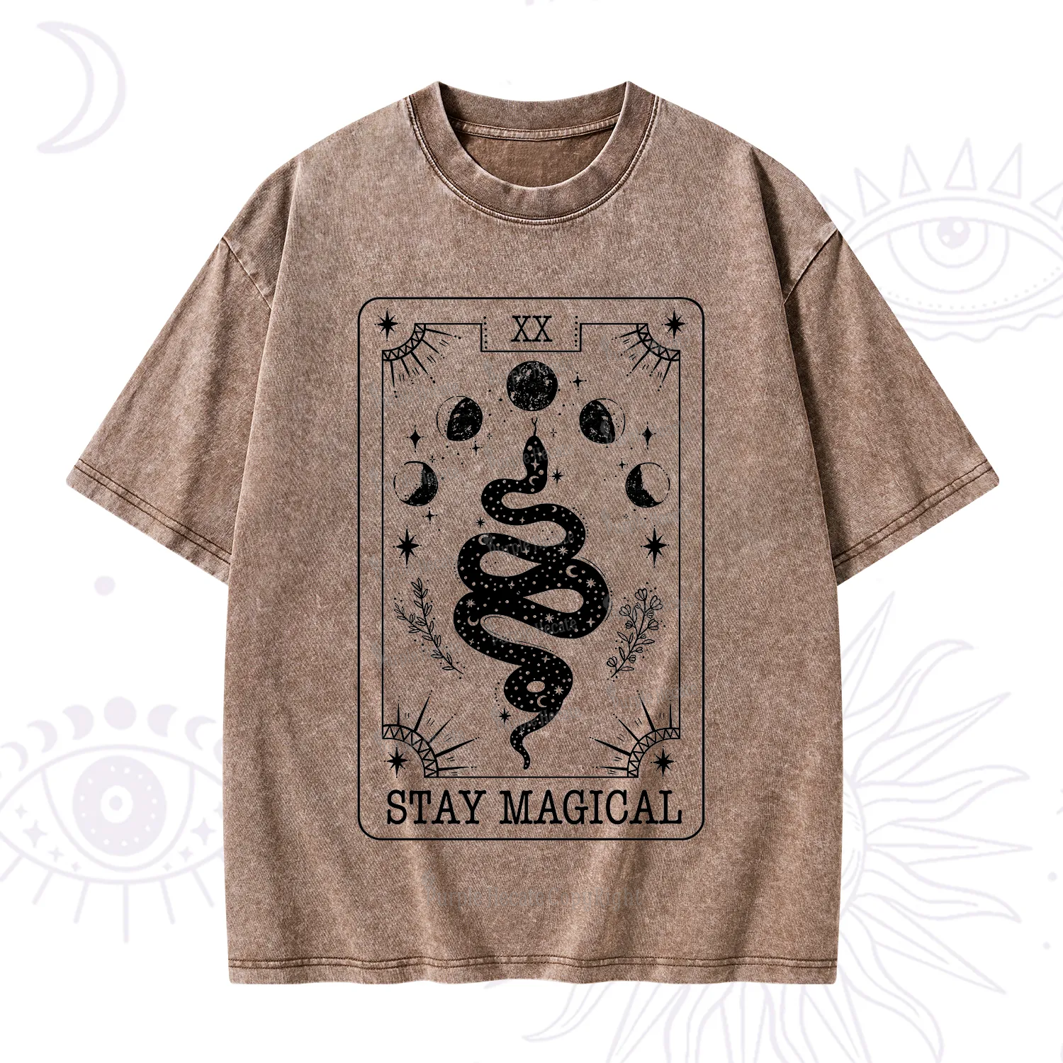 Purplehecate The Stay Magical Tarot Washed T-Shirt