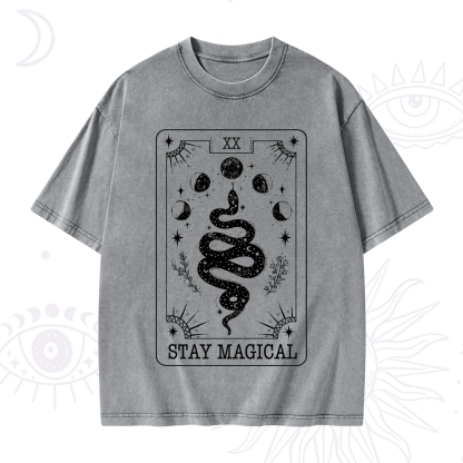 Purplehecate The Stay Magical Tarot Washed T-Shirt