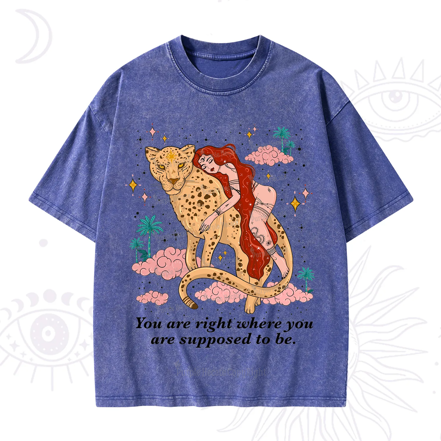 Purplehecate You Are Right Where You Are Supposed To Be Washed T-Shirt