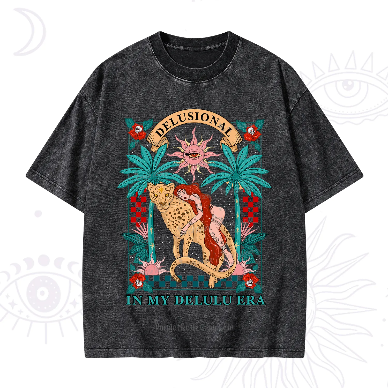 Purplehecate In My Delulu Era Washed T-Shirt