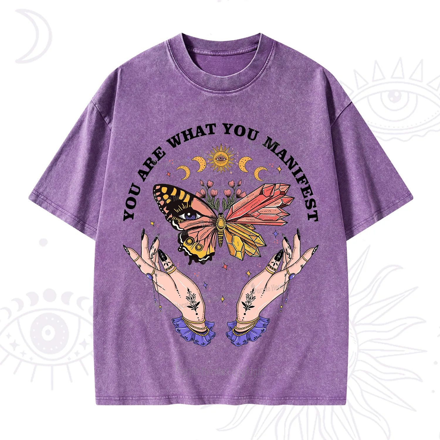 Purplehecate You Are What You Manifest Washed T-Shirt