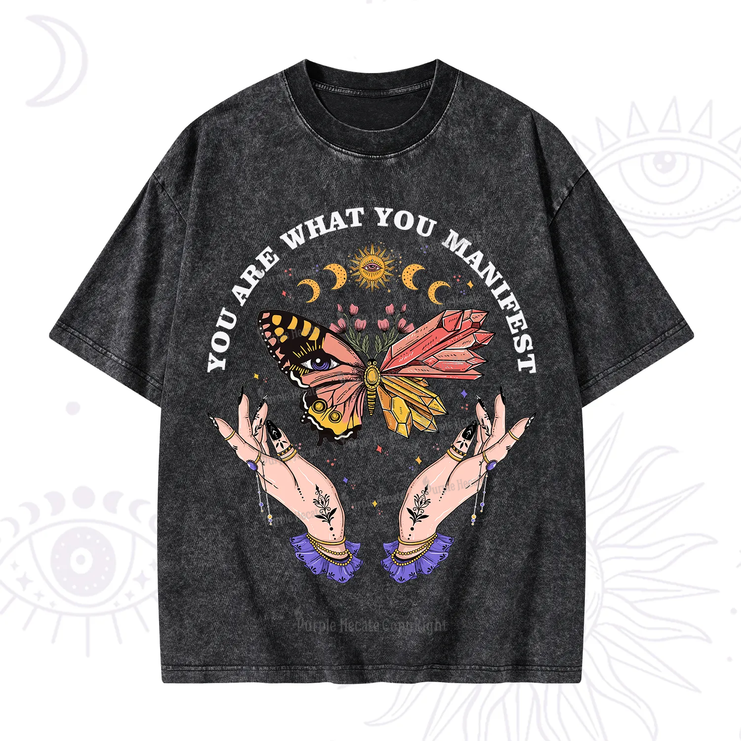 Purplehecate You Are What You Manifest Washed T-Shirt