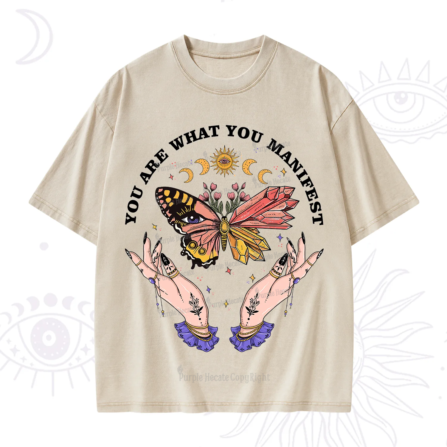 Purplehecate You Are What You Manifest Washed T-Shirt