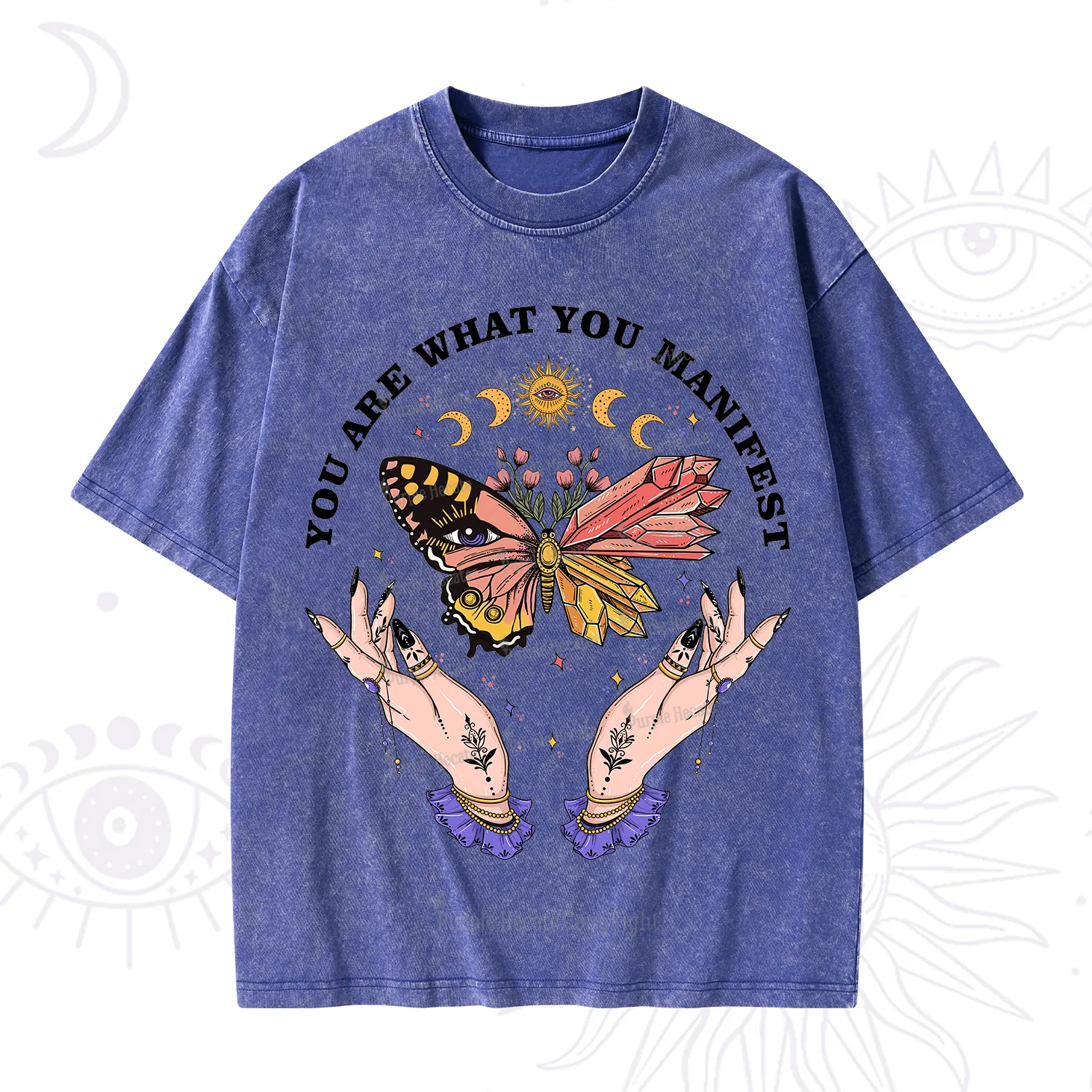 Purplehecate You Are What You Manifest Washed T-Shirt