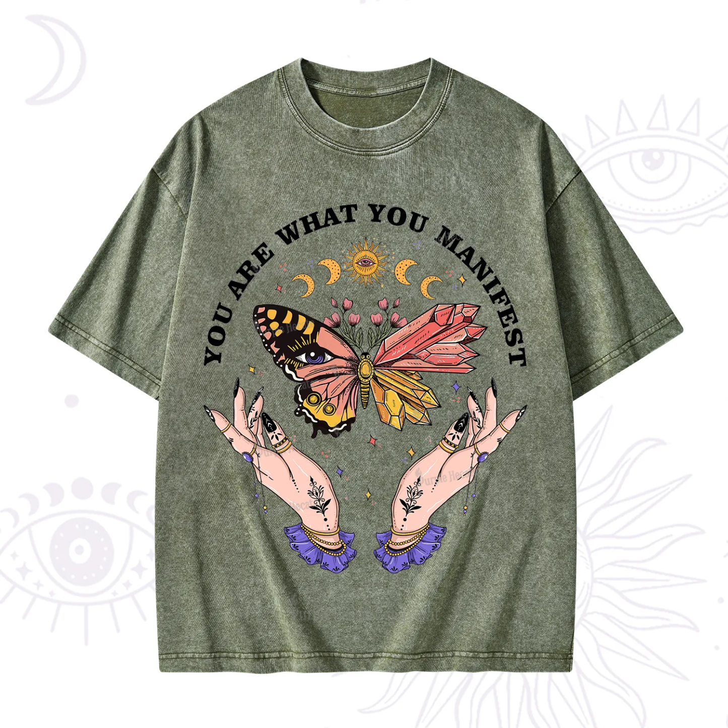 Purplehecate You Are What You Manifest Washed T-Shirt