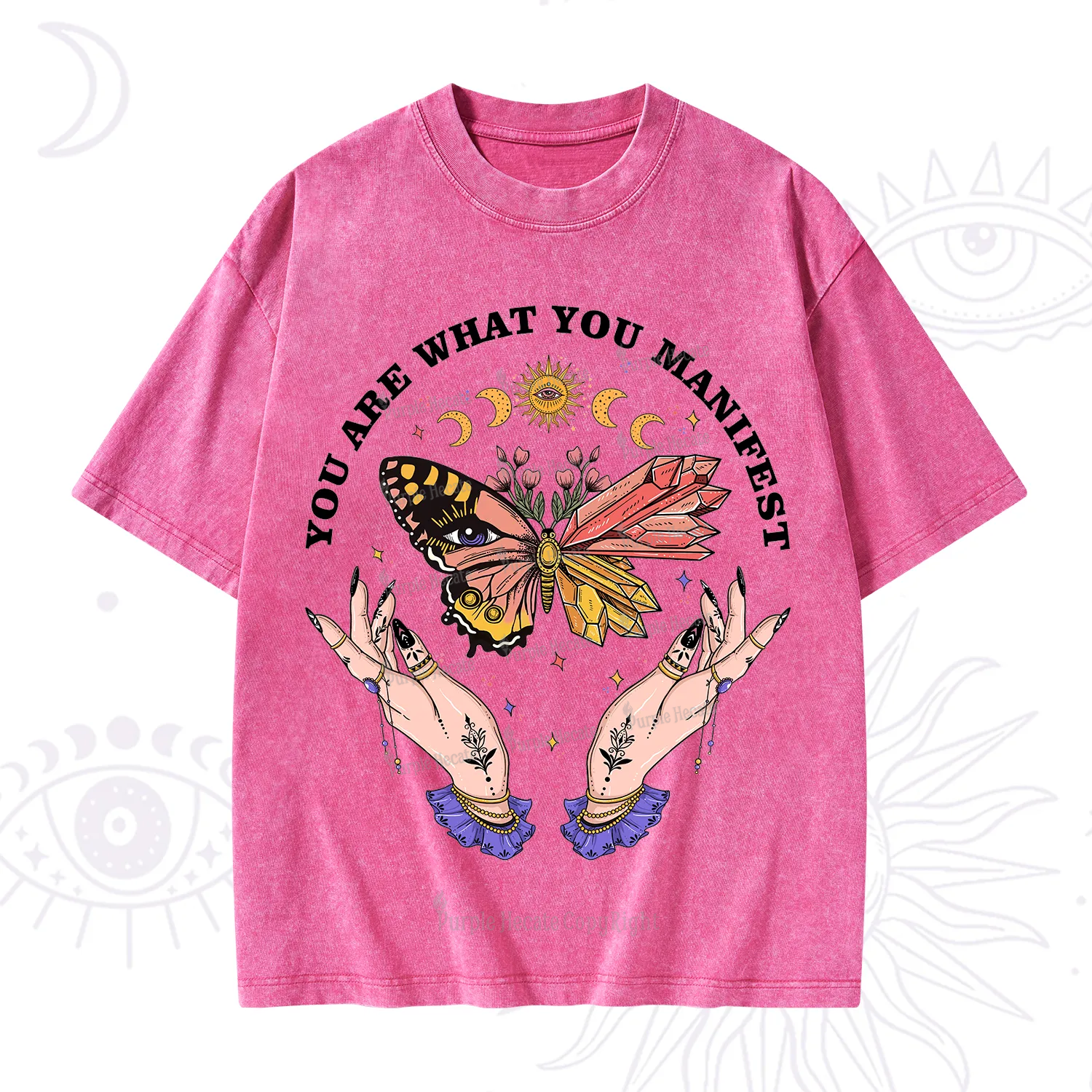 Purplehecate You Are What You Manifest Washed T-Shirt