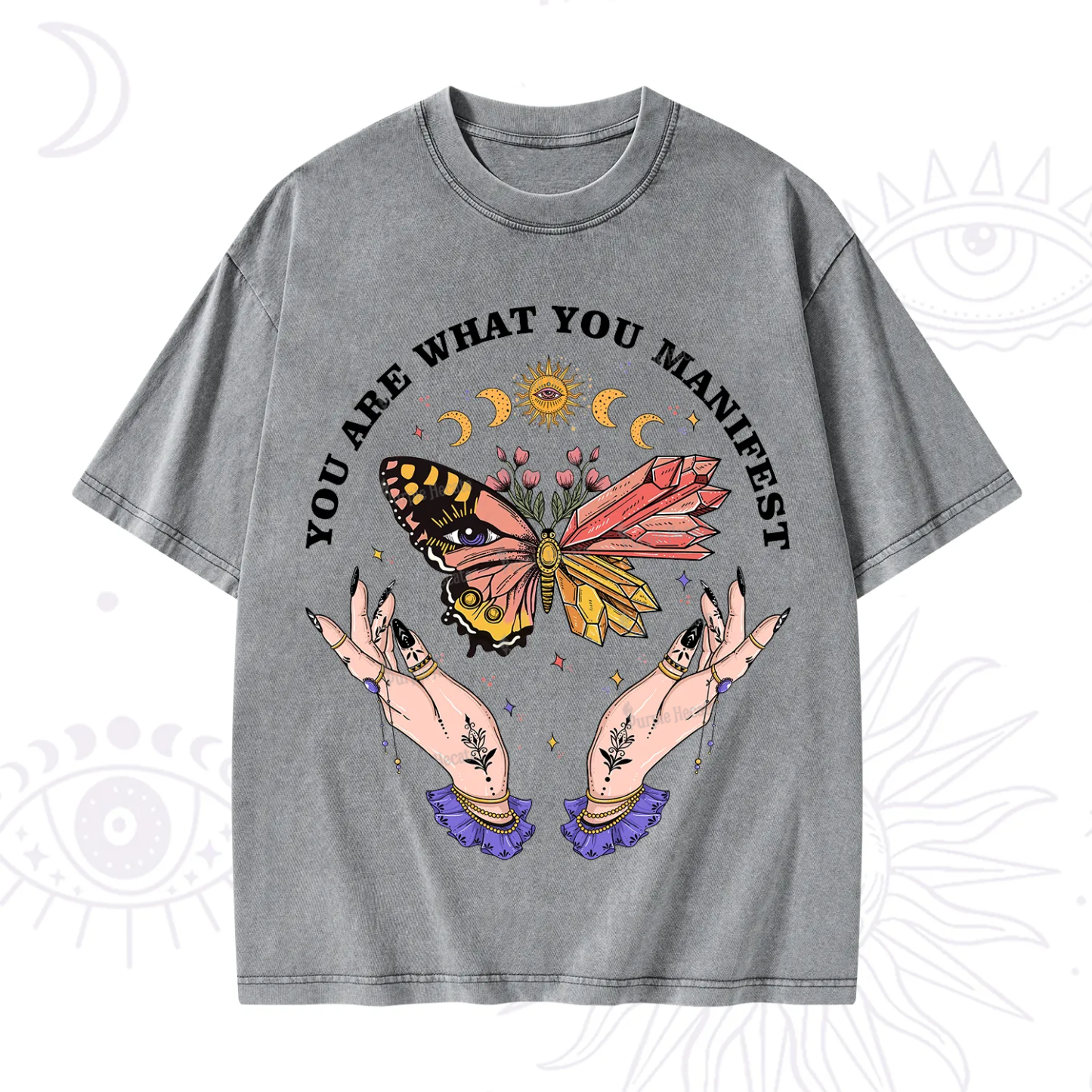 Purplehecate You Are What You Manifest Washed T-Shirt