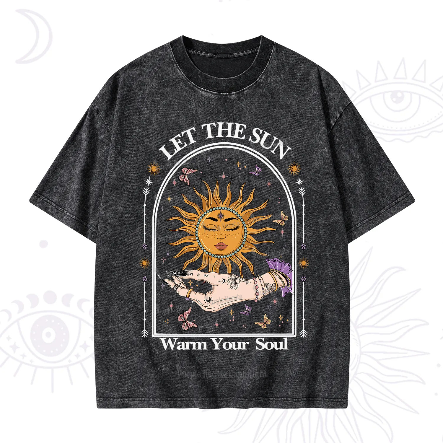 Purplehecate Let The Sun Warm Your Soul Washed T-Shirt