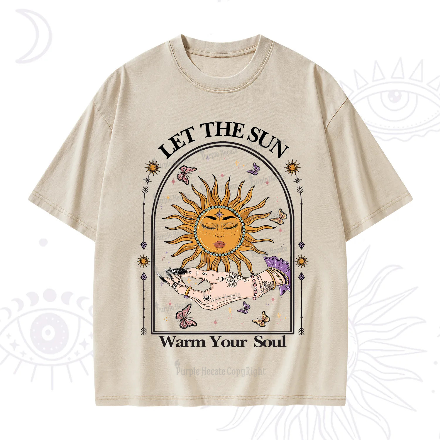 Purplehecate Let The Sun Warm Your Soul Washed T-Shirt