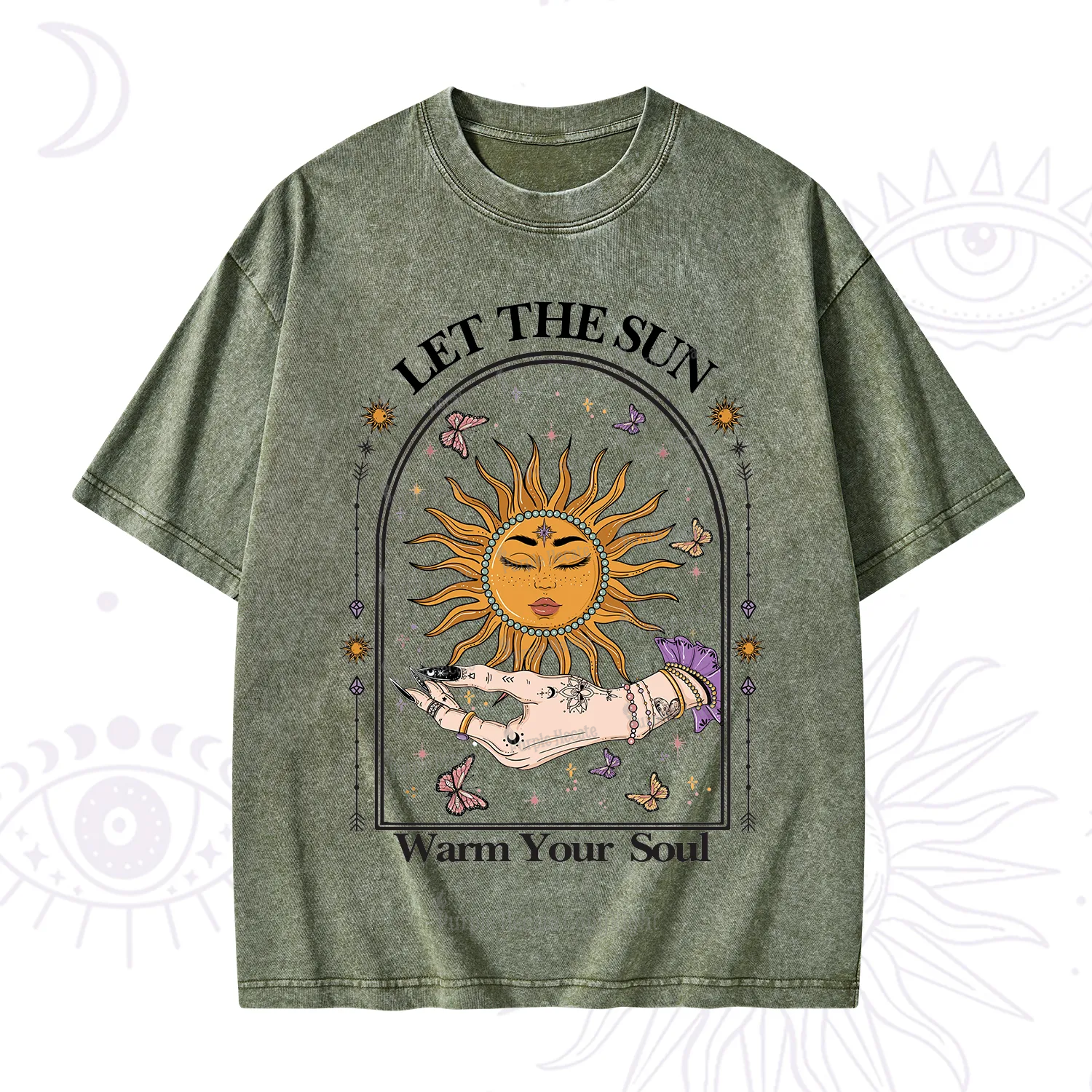 Purplehecate Let The Sun Warm Your Soul Washed T-Shirt